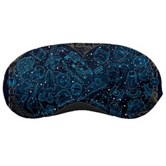 Position Of The Constellations Illustration Star Blue Sleeping Mask by Bakwanart