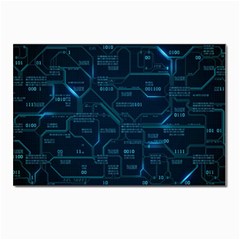 Technology Computer Circuit Boards Electricity Cpu Binary Postcards 5  X 7  (pkg Of 10) by Bakwanart