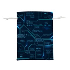 Technology Computer Circuit Boards Electricity Cpu Binary Lightweight Drawstring Pouch (l) by Bakwanart