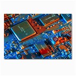 Gray Circuit Board Electronics Electronic Components Microprocessor Postcards 5  x 7  (Pkg of 10) Front