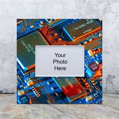 Gray Circuit Board Electronics Electronic Components Microprocessor White Box Photo Frame 4  X 6  by Bakwanart