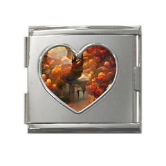 Collage Art Ai Wow Awesome Mega Link Heart Italian Charm (18mm) by 99art