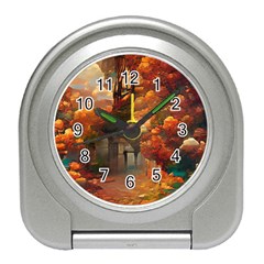 Collage Art Ai Wow Awesome Travel Alarm Clock by 99art