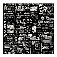 Music Pattern Black White Banner And Sign 4  X 4  by 99art