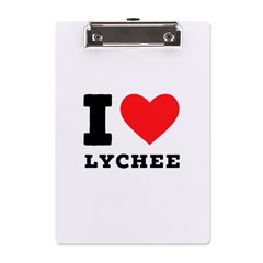 I Love Lychee  A5 Acrylic Clipboard by ilovewhateva