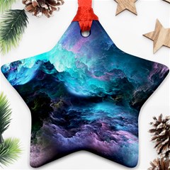 Abstract Graphics Nebula Psychedelic Space Star Ornament (two Sides) by 99art