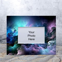 Abstract Graphics Nebula Psychedelic Space White Tabletop Photo Frame 4 x6  by 99art