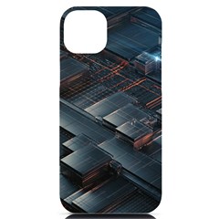 Architectural Design Abstract 3d Neon Glow Industry Iphone 14 Plus Black Uv Print Case by 99art