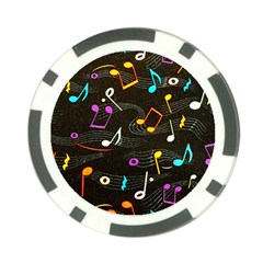 Assorted Color Musical Notes Wallpaper Fabric Poker Chip Card Guard by 99art