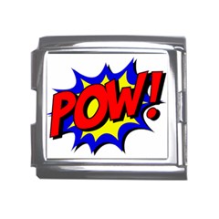 Pow Comic Comic Book Fight Mega Link Italian Charm (18mm) by 99art