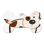 Animation-dog-cute-cartoon-drawing Dog Tag Bone (Two Sides) Back