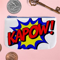 Kapow-comic-comic-book-fight Large Coin Purse by 99art