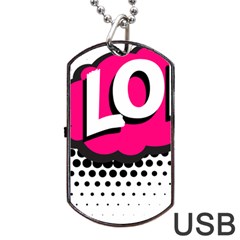 Lol-acronym-laugh-out-loud-laughing Dog Tag Usb Flash (one Side) by 99art