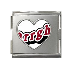 Comic-text-frustration-bother Mega Link Heart Italian Charm (18mm) by 99art