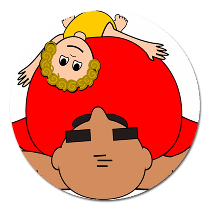 Comic-characters-grandfather Magnet 5  (Round)