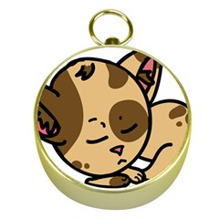 Cat-cartoon-pet-kitten-character Gold Compasses by 99art