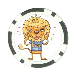 Animation-lion-animals-king-cool Poker Chip Card Guard by 99art