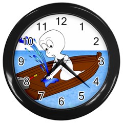 Spirit-boat-funny-comic-graphic Wall Clock (black) by 99art