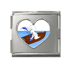 Spirit-boat-funny-comic-graphic Mega Link Heart Italian Charm (18mm) by 99art