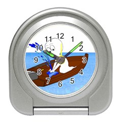 Spirit-boat-funny-comic-graphic Travel Alarm Clock by 99art