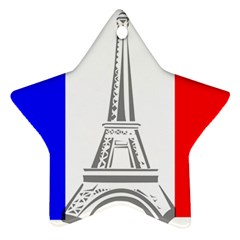 Eiffel-tower-france-flag-tower- Star Ornament (two Sides) by 99art