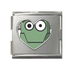 Cartoon-cute-frankenstein-halloween Mega Link Heart Italian Charm (18mm) by 99art