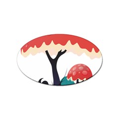 Tree-art-trunk-artwork-cartoon Sticker (oval) by 99art