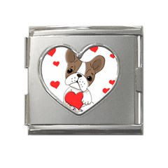 Animation-dog-cute-animate-comic Mega Link Heart Italian Charm (18mm) by 99art