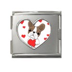 Animation-dog-cute-animate-comic Mega Link Heart Italian Charm (18mm) Front