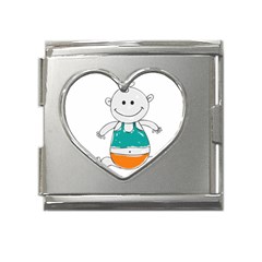 Baby-cute-child-birth-happy Mega Link Heart Italian Charm (18mm) by 99art