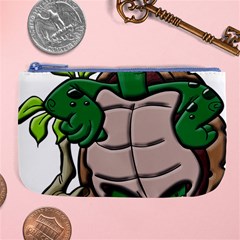 Amphibian-animal-cartoon-reptile Large Coin Purse by 99art