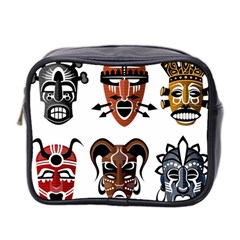 Tribal-masks-african-culture-set Mini Toiletries Bag (two Sides) by 99art