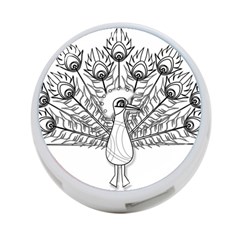 Peacock-plumage-display-bird 4-port Usb Hub (one Side) by 99art