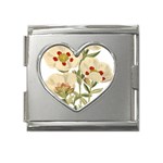 Nature-flower-leaf-plant-isolated Mega Link Heart Italian Charm (18mm) Front