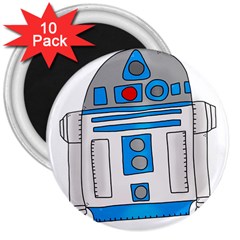 Technology-clip-art-r2d2 3  Magnets (10 Pack)  by 99art