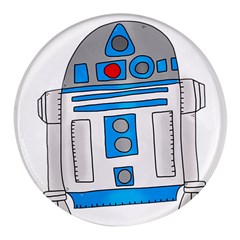 Technology-clip-art-r2d2 Round Glass Fridge Magnet (4 Pack) by 99art