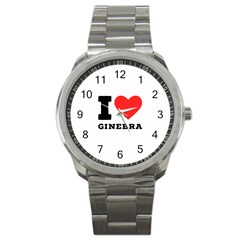 I Love Ginebra Sport Metal Watch by ilovewhateva