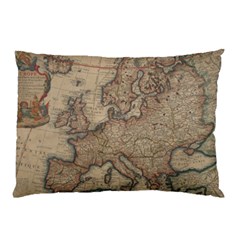 Old Vintage Classic Map Of Europe Pillow Case by B30l