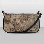 Old Vintage Classic Map Of Europe Shoulder Clutch Bag Front