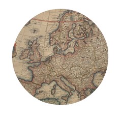 Old Vintage Classic Map Of Europe Mini Round Pill Box (pack Of 5) by B30l