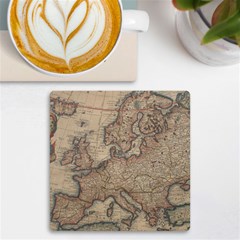 Old Vintage Classic Map Of Europe Uv Print Square Tile Coaster  by B30l