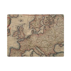 Old Vintage Classic Map Of Europe Premium Plush Fleece Blanket (mini) by B30l