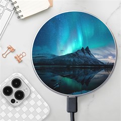 Aurora Borealis Mountain Reflection Wireless Fast Charger(white) by B30l