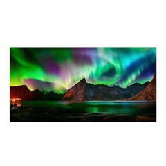 Aurora Borealis Nature Sky Light Satin Wrap 35  X 70  by B30l