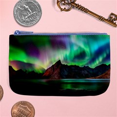 Aurora Borealis Nature Sky Light Large Coin Purse by B30l