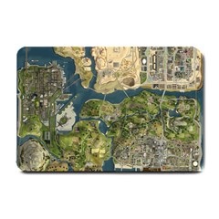 Map Illustration Gta Small Doormat by B30l