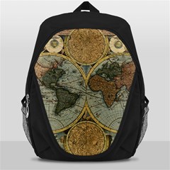 Vintage World Map Travel Geography Backpack Bag by B30l