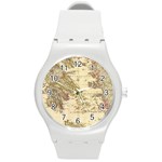 Map Of Greece Archipelago Round Plastic Sport Watch (M) Front