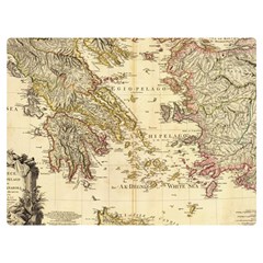 Map Of Greece Archipelago Two Sides Premium Plush Fleece Blanket (extra Small) by B30l