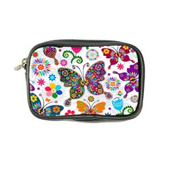 Butterflies Abstract Colorful Floral Flowers Vector Coin Purse by B30l